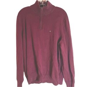 Tommy Hilfiger Mens Half Zip Pull Over Warm and Heavy‎ Size Large Outdoor Golf